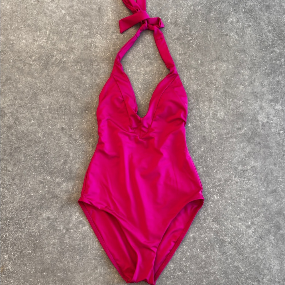 Trina Turk Women's Halter One Piece - Fuchsia